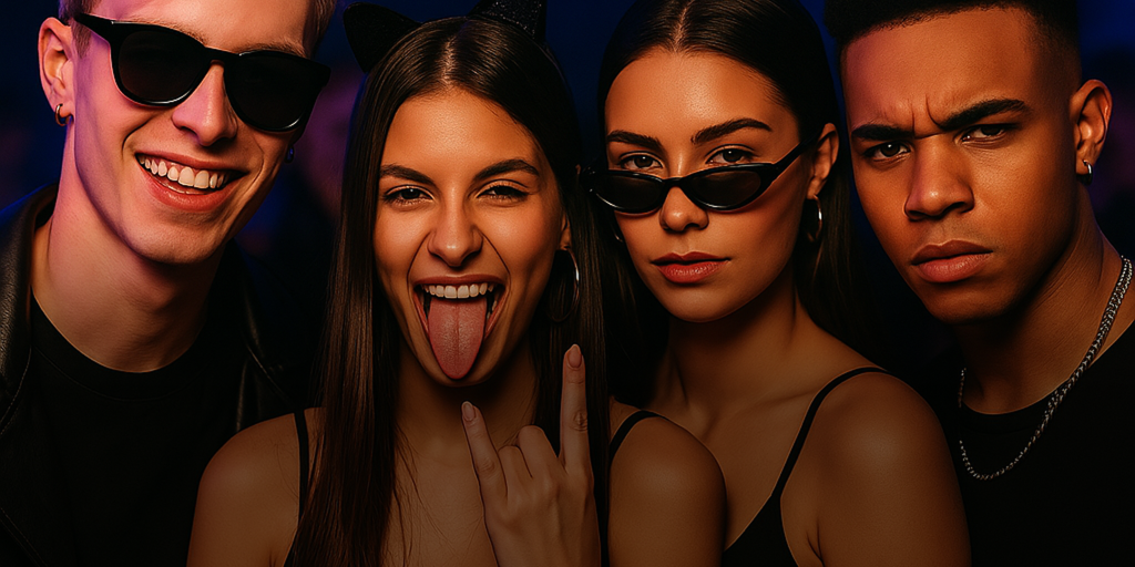 Young people of the nightlife scene