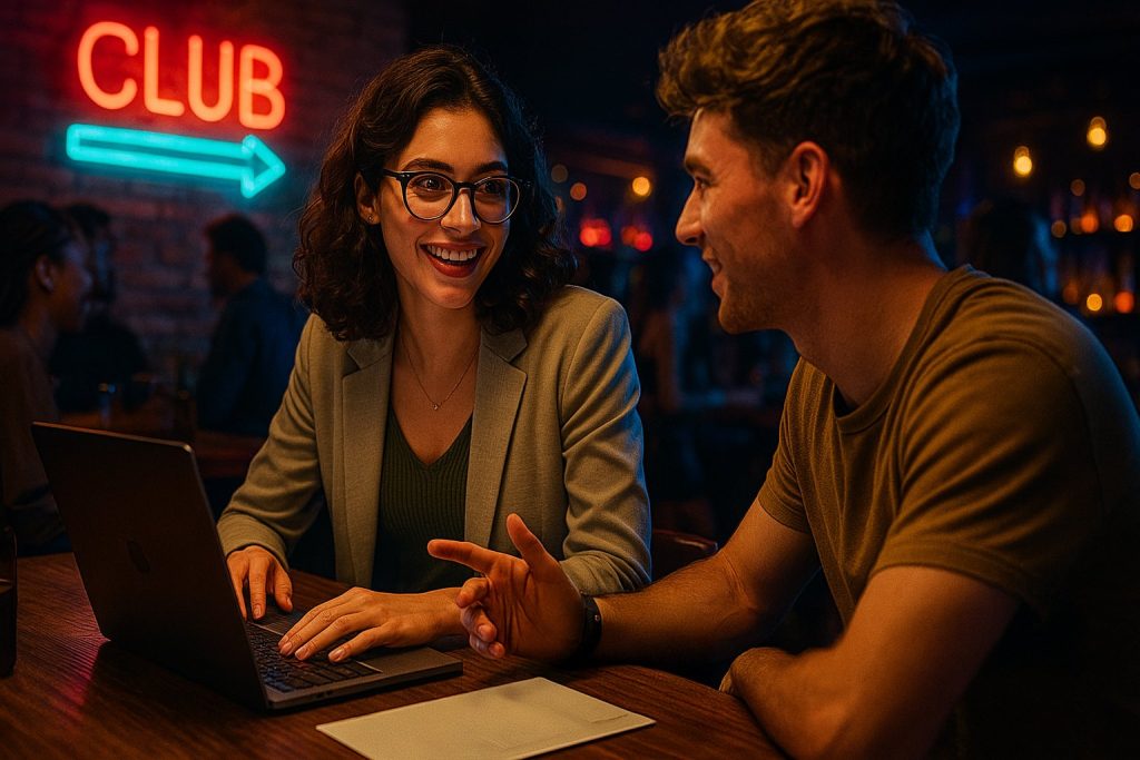 a conversation among colleagues on how to be a nightlife entrepreneur and passive income