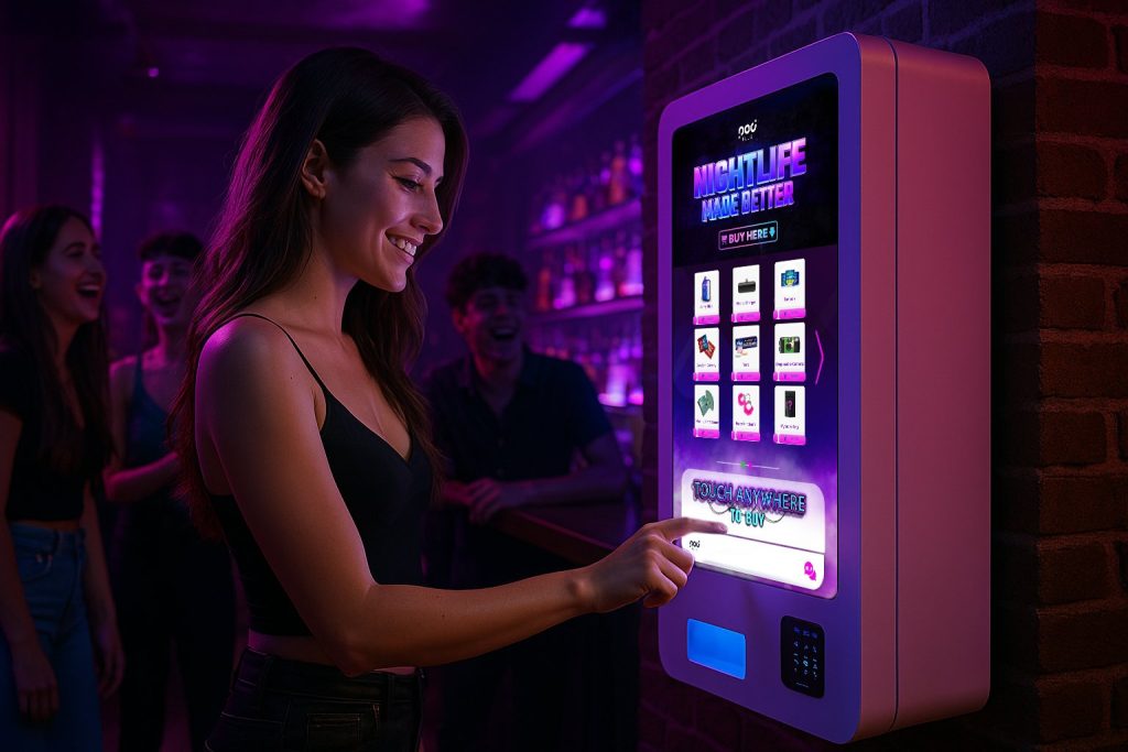 A customer engaging with a nightlife vending machine like Pod Plug is not passive income and also a sample of smart vending