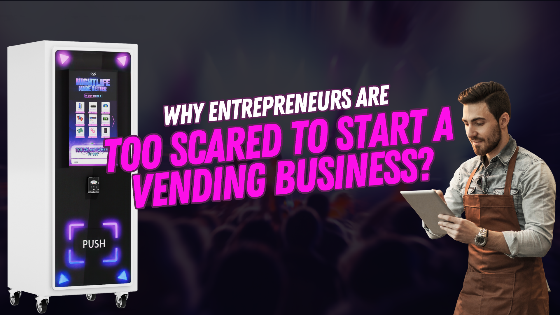 A blog thumbnail about smart vending business